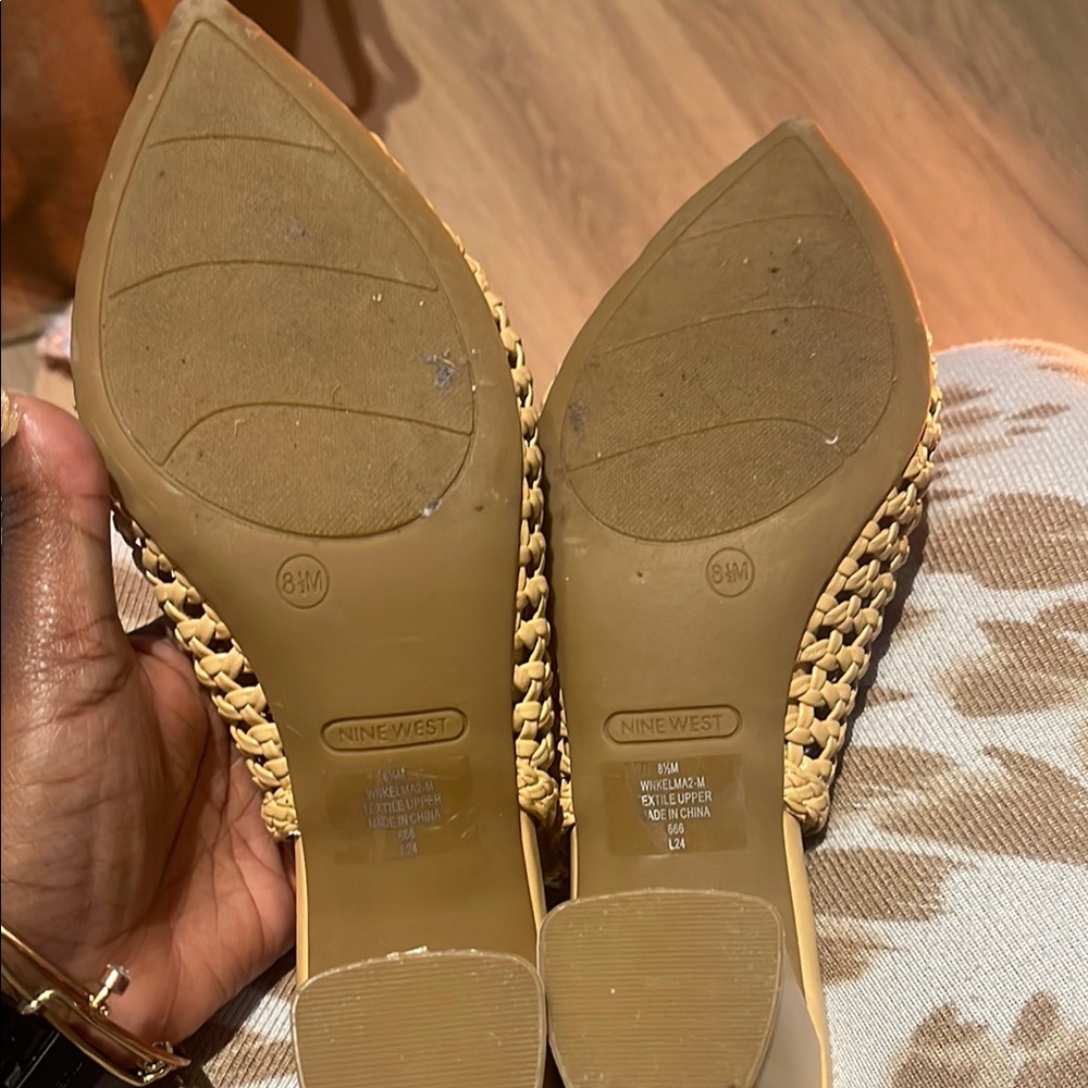 Nine West Women's Tan Woven Heels